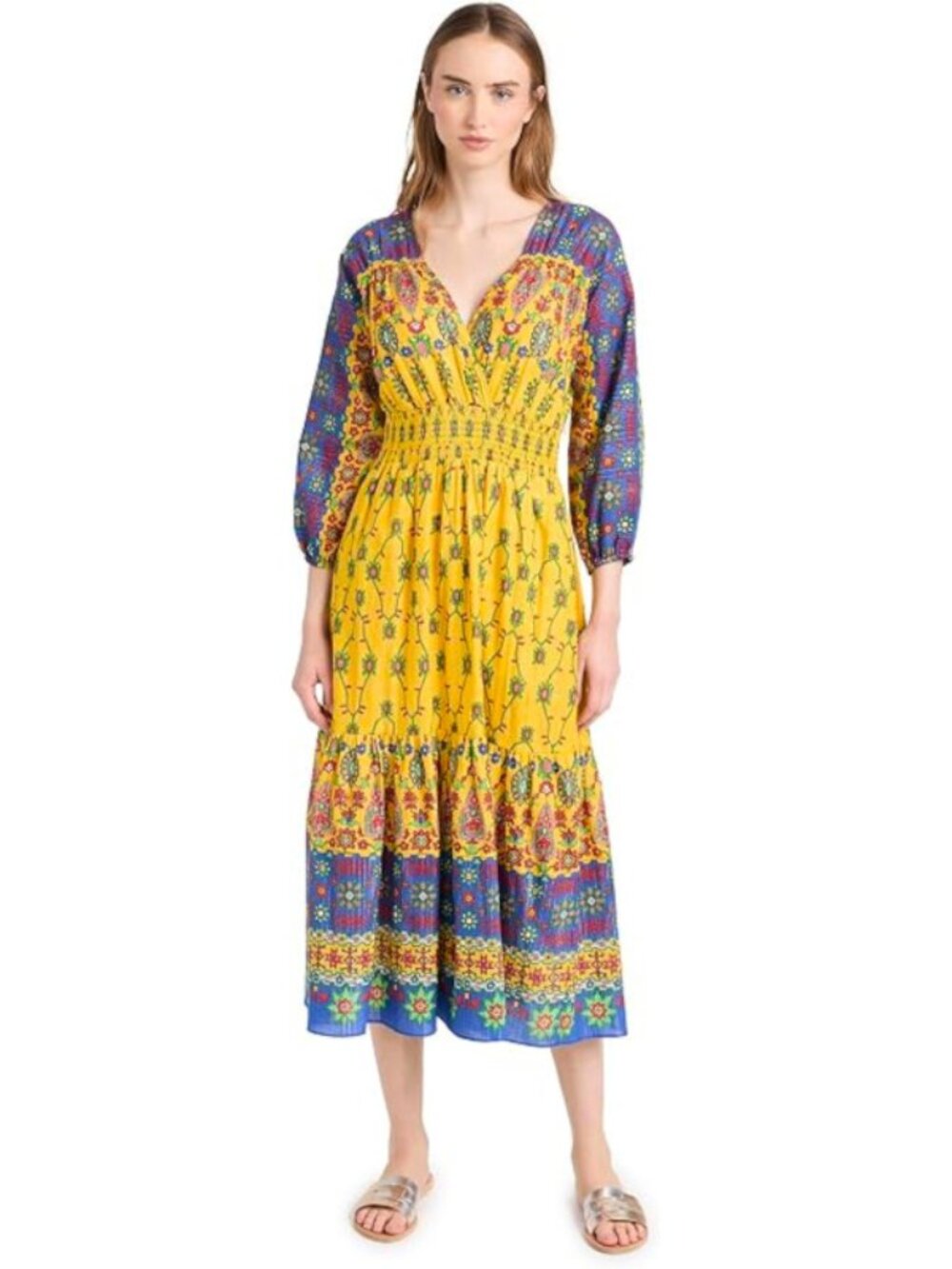 NWT Shoshanna Dreamy border print midi dress